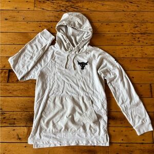 Under Armour Mens Medium Project Rock Bull Snake Graphic Hoodie Sweatshirt Beige